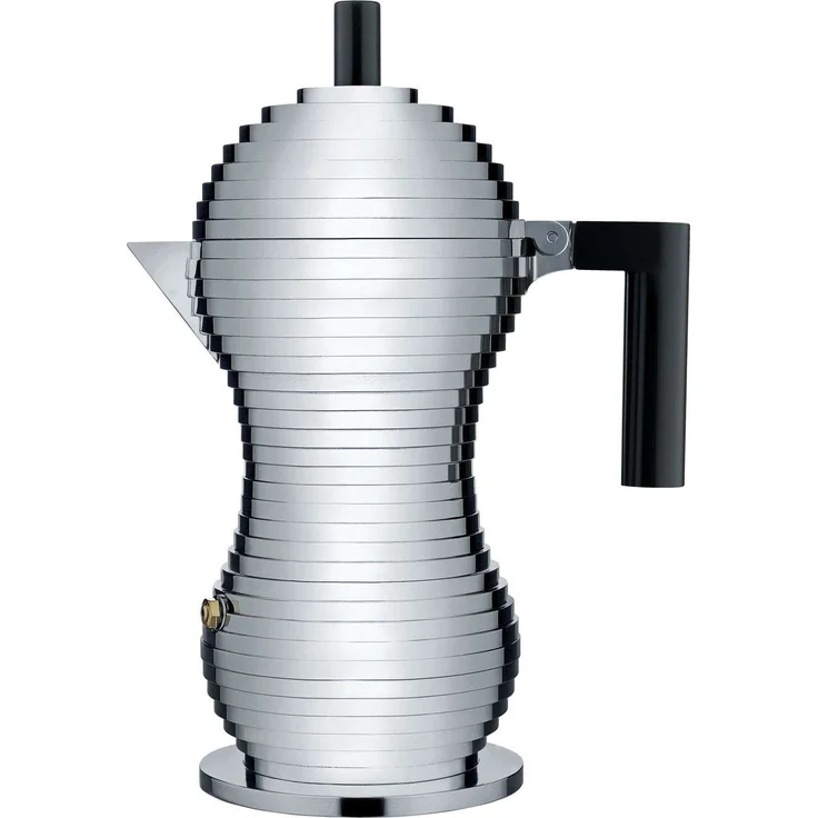 Alessi Kaffeekanne, schwarz, Aluminium, 5.4 x 14.5 x 33.5 cm – Bild 1