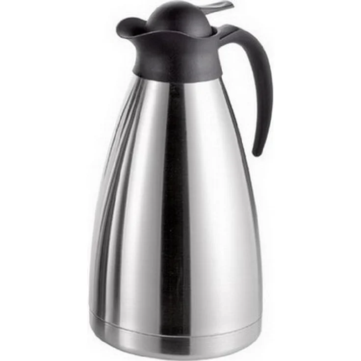 Esmeyer Isolierkanne Thermoart 2 Liter, Edelstahl, Silber-schwarz – Bild 1