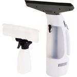 Korona Fenstersauger 80100, 20 min Akkubetrieb, Sprühflasche und Mikrofaserwischbezug, abnehmbarer Wassertank, weiß