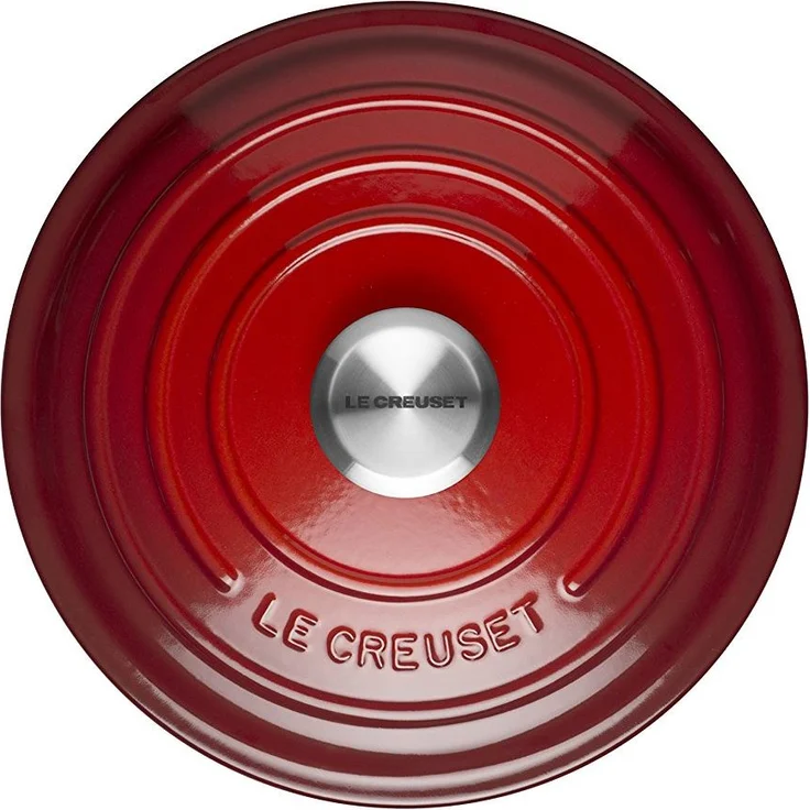 Le Creuset Signature Gusseisen Gourmet-Profitopf, Rund, Ø 30 cm, 3,2 l, Für alle Herdarten inkl. Induktion geeignet, Kirschrot – Bild 2