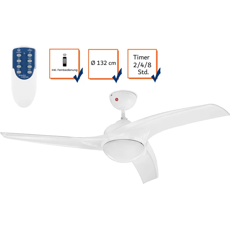 Tristar VE-5817 Deckenventilator, Weiß