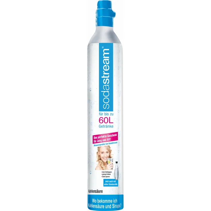 SodaStream Reservepack mit 1x CO2-Zylinder und 1x 0,6 L Glaskaraffe – Bild 2