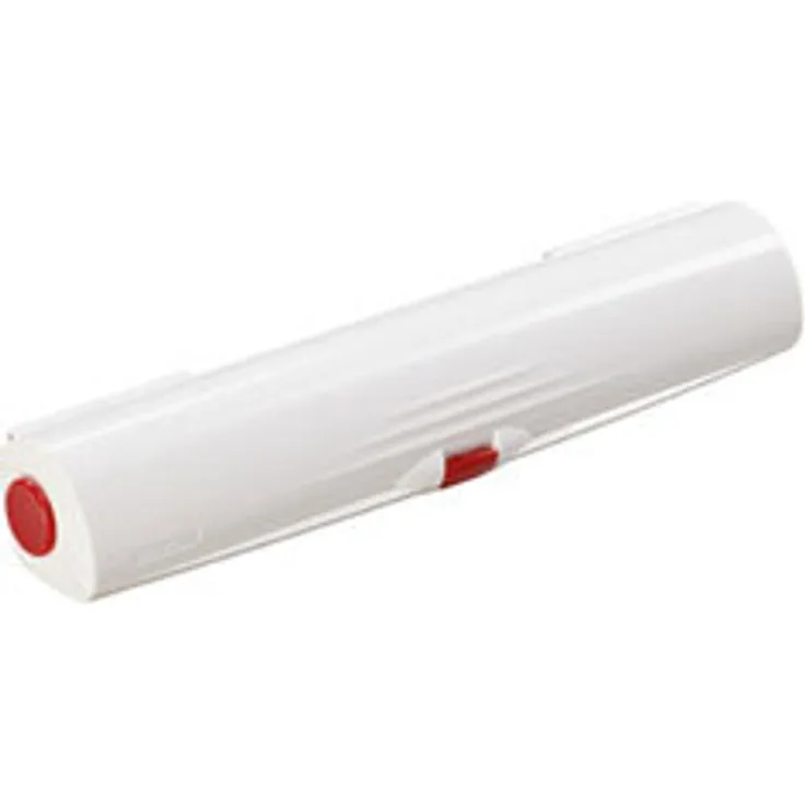 Leifheit Folienschneider Perfect Cut im mobilen Design, Schneidabroller für 33 cm Rollenbreite, Frischhaltefolie Abroller mit geschliffener Schneide, ComfortLine-Serie