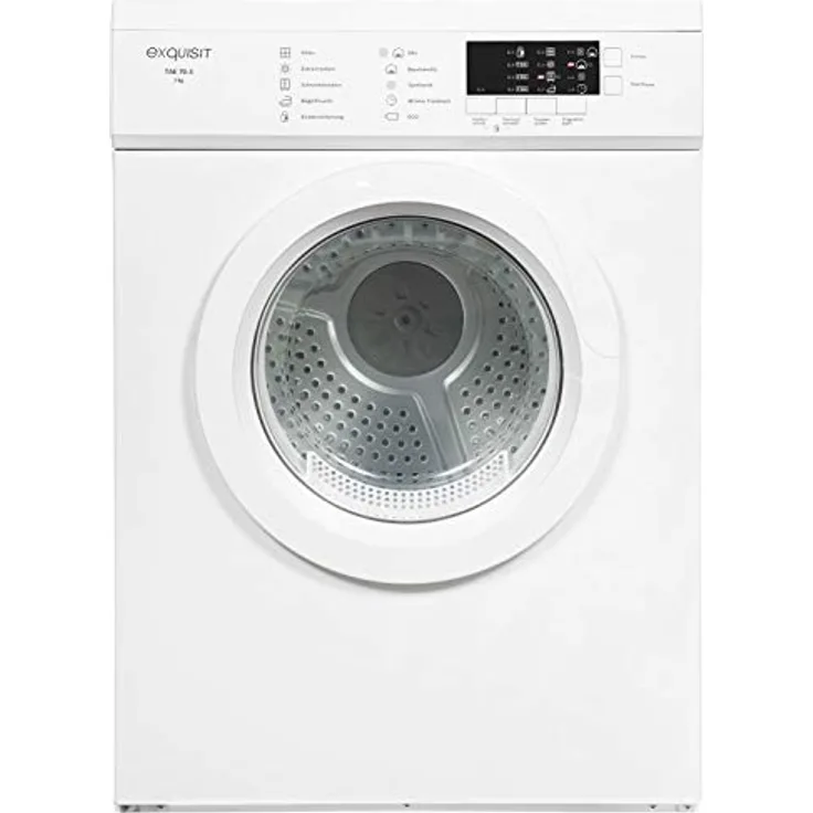 Exquisit GGV TAE 703, Ablufttrockner, G, Fassungsvermögen 7 kg, Standgerät, Breite 59,5 cm, Startzeitvorwahl, Wäschetrockner mit Automatik