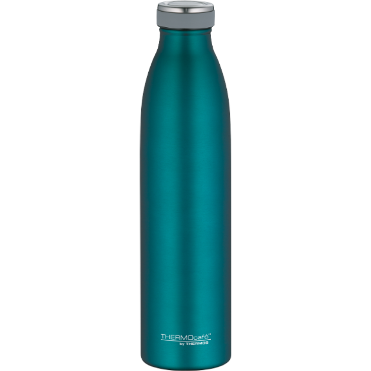 ThermoCafé by THERMOS 4067.255.075 Thermosflasche TC Bottle, Edelstahl Mat Teal 0,75 Liter, 12 Stunden heiß, 24 Stunden kalt, BPA-Free