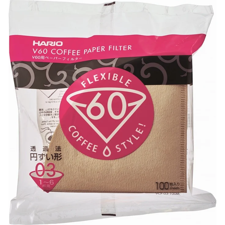 Hario VCF-01 100M Papierfilter,natur, Größe 03-100 Stück – Bild 1