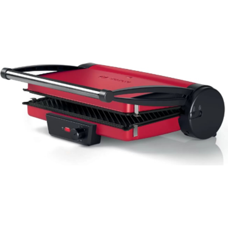 Bosch TCG4104 Kontaktgrill 32,8 x 23,8 cm Grillfläche 2000 Watt rot – Bild 2