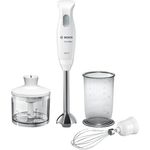Bosch MSM26500 CleverMixx Stabmixer-Set, 600W, inkl. Zerkleinerer, Mixbehälter, Schneebesenaufsatz, Kunststoff, weiß