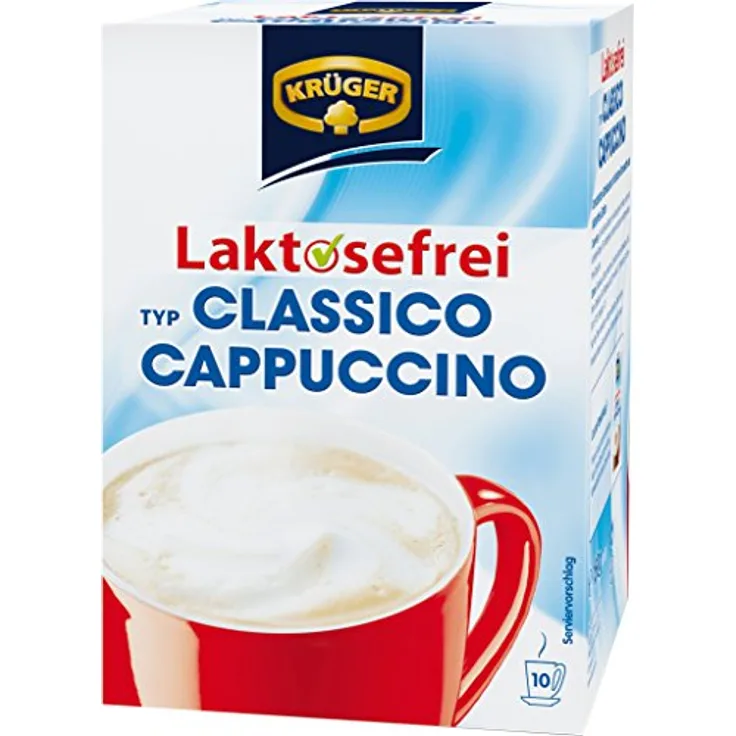 Krüger Cappuccino Classico Laktosefrei mit extra Schaum 150g, 4er Pack