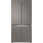 Haier HTF-540DGG7 Side-by-Side-Kühlschrank, freistehend, silber, NoFrost, 0-Grad-Zone, Schnellkühlen und -gefrieren, LED, Breite 90.8 cm, Energieklasse F
