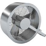 Stadler Form Desgin-Ventilator Q, hochwertig gefertigt aus Aluminium-Edelstahl mit 3 Leistungsstufen, 40 Watt, silber