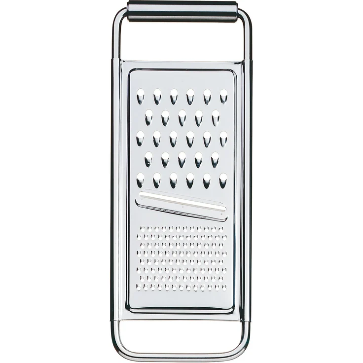 WMF Gourmet Küchenreibe Edelstahl, 21 x 12 cm, 3in1, Reibe und Hobel, Cromargan Edelstahl, 3 Reibeflächen, ideal als Kartoffelreibe, Gurkenhobel – Bild 1