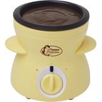 Bestron Schokoladen-Fondue im Retro Design, Sweet Dreams, 25 Watt, Gelb