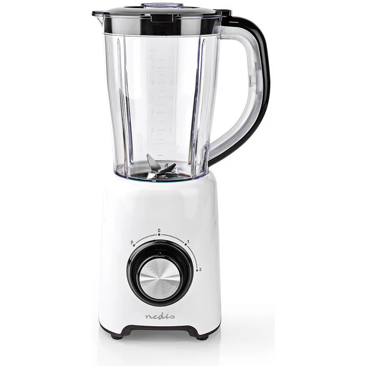 Nedis Standmixer, Smoothie Maker, 800 W, 1,5 l Kunststoffbehälter, weiß