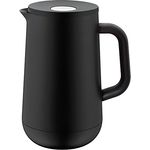 WMF Isolierkanne Thermoskanne Impulse, 1,0 l, für Tee oder Kaffee Druckverschluss hält Getränke 24h kalt und warm, schwarz