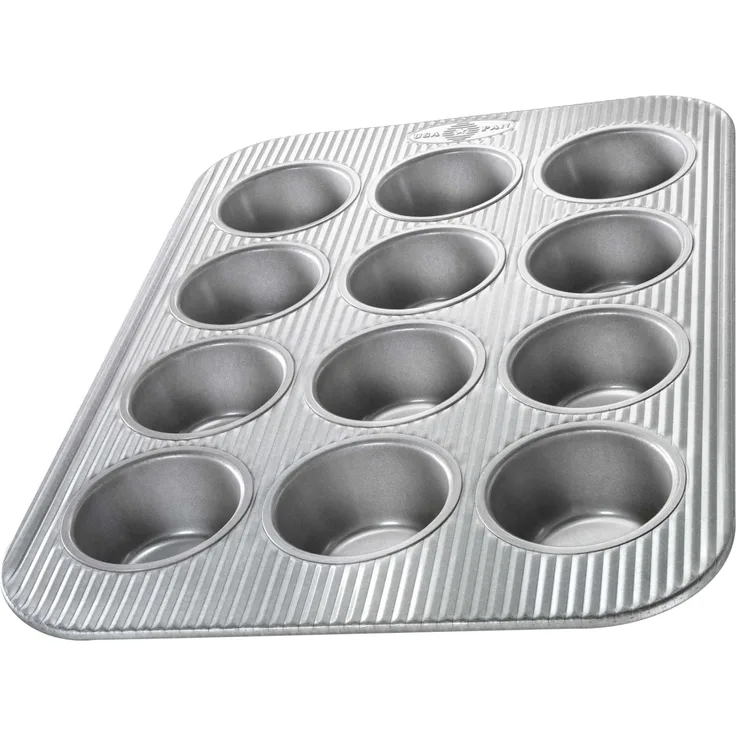 USA Pan Bakeware Cupcake und Muffin Pan, 12 Nun, Nonstick & Quick Release Beschichtung, Made in den USA aus Aluminium Stahl