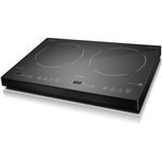 CASO Pro Menu 3500, Kochplatte, Induktionskochfeld, 2 Kochstellen, Touch-Control, Digitalanzeige, Überhitzungsschutz, Automatische Topferkennung, 3500 W, 12 Leistungsstufen, Breite 54 cm, schwarz