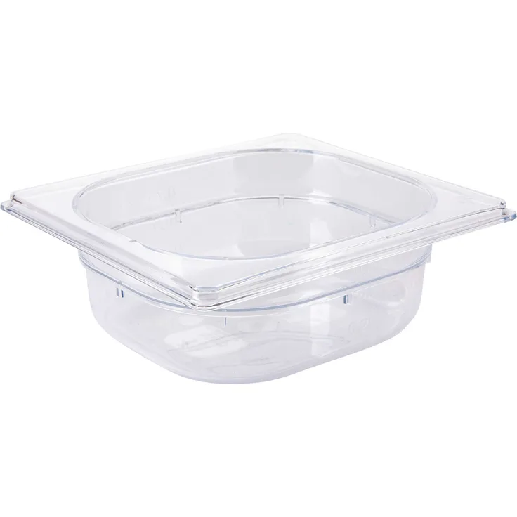 METRO Professional GN Container, Polycarbonat, 65 mm Höhe, Größe 1-6, Gastronorm Behälter, transparent, spülmaschinenfest, mikrowellenfest, -40° bis 100°C