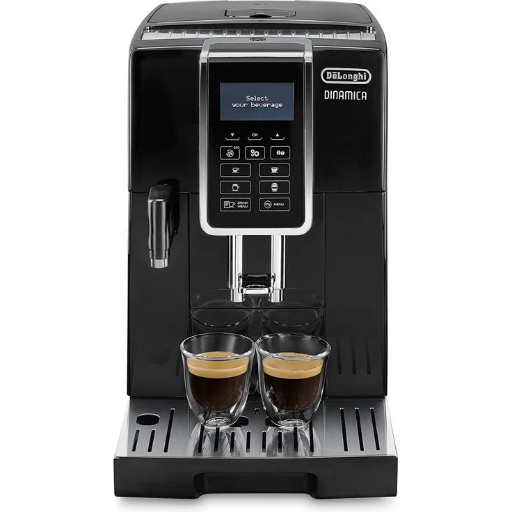De'Longhi Dinamica ECAM 350.55.B Kaffeevollautomat mit Milchsystem und integriertem Mahlwerk, Digitaldisplay mit Klartext, 2-Tassen-Funktion, Großer 1,8 Liter Wassertank, schwarz – Bild 4
