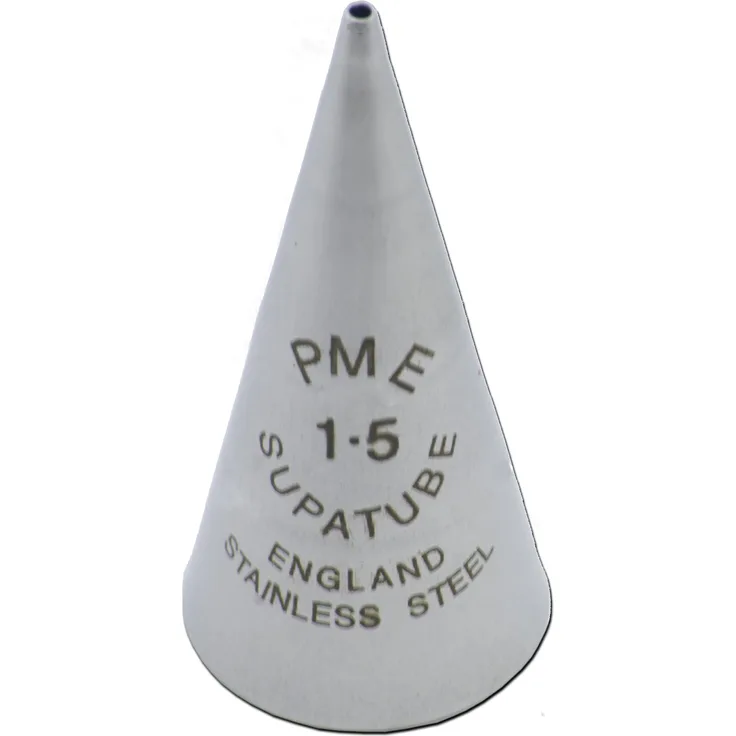 PME ST1.5 Supatube Schreibtülle Nr. 1,5 aus nahtlosem Edelstrahl, Edelstahl, Silver, 1.72 x 1.72 x 3.5 cm