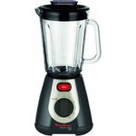 Moulinex LM233A Standmixer Faciclic Maxi mit innovativem und leistungsstarkem Edelstahlmesser, Glas-schwarz