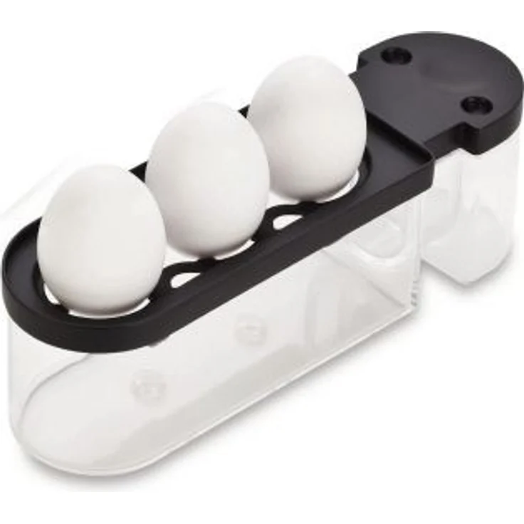 Cloer 6021 Eierkocher mit Servierfunktion - 300 W - 3 Eier - antihaftbeschichtete Heizplatte - im Deckel integrierter Messbecher und Eierpiekser - akustische Fertigmeldung  – Bild 2