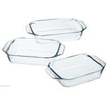 Pyrex Rechteckige Optimum Set Quellen 3er-Set 41 x 10 x 28 cm durchsichtig