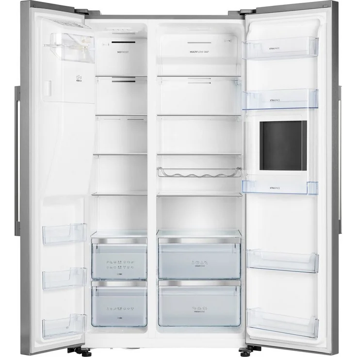 Gorenje NRS 9182 VXB1 Side-by-Side-Kühlschrank, freistehend, edelstahl, NoFrost, Schnellkühlen, Wasserspender, Festwasseranschluss, Breite 91 cm – Bild 4