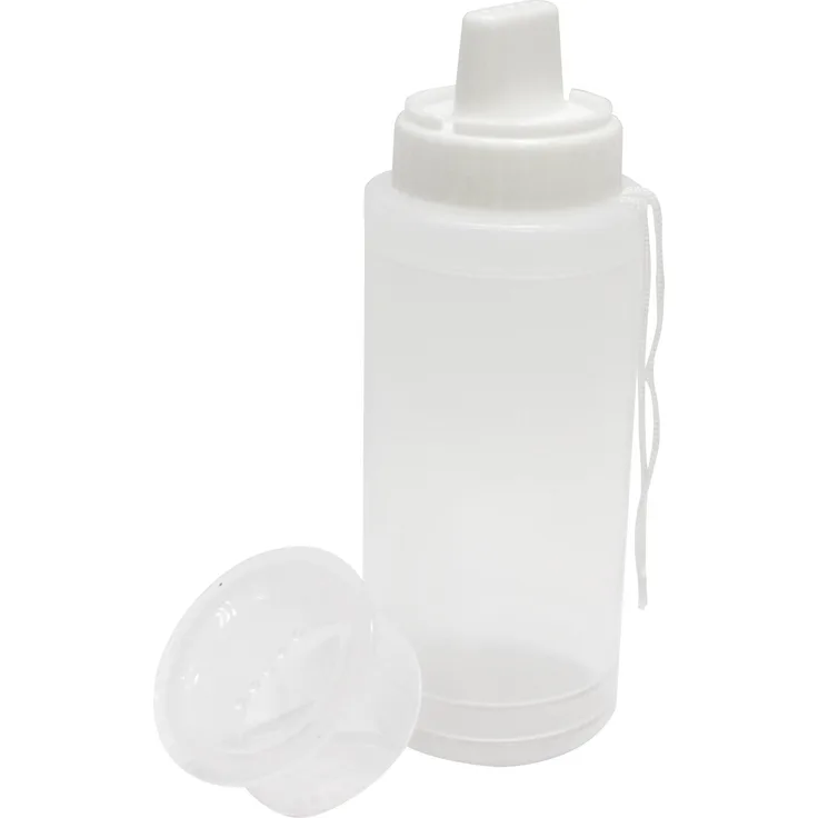 FACKELMANN Seifenspender aus weichem Kunststoff, Gabe caños rechteckig, ideal für schmücken Desserts-Teller salzig, transparent