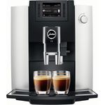 Jura E6 EB Kaffeevollautomat, 11 Kaffeespezialitäten, mit Milchsystem, platin