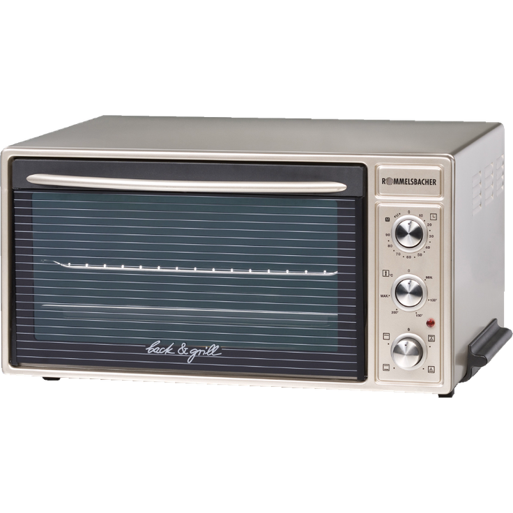 ROMMELSBACHER Back & Grill Ofen BG 1650 - 40 Liter Backraum, Temperatur von 60 - 250 °C, 4 Heizarten inkl. Umluft und Grill, Innenbeleuchtung, versenkbare Knebel, Zeitschaltuhr, 1650 Watt