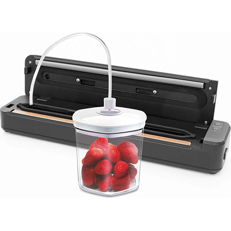 CASO VC6 Vakuumierer - Vakuumiergerät, Lebensmittel bleiben bis zu 8x länger frisch - ganz natürlich ohne Konservierungsstoffe, 30cm lange und stabile Schweißnaht, 10 Profi-Folienbeutel – Bild 2