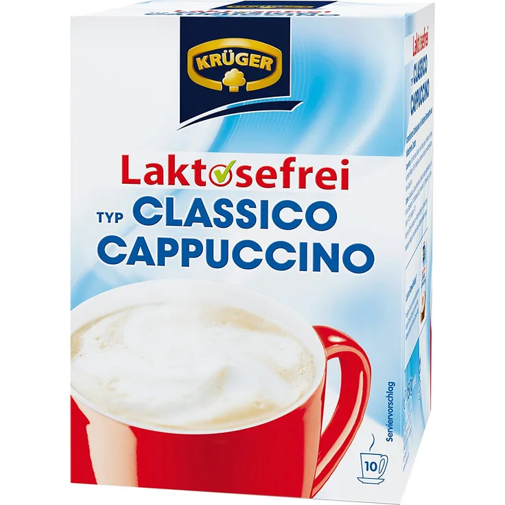 Krüger Cappuccino Classico laktosefrei Getränkepulver 10x15g 150g