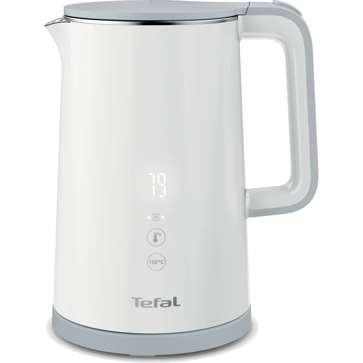 Tefal KO693110 Sense Wasserkocher, 1800 Watt, 1,5 Liter, 5 Temperatureinstellungen, doppelwandig, Kalkfilter, Warmhaltefunktion, Kunststoff, weiß – Bild 1