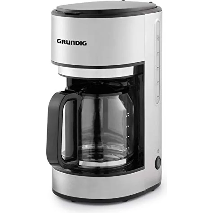 Grundig KM5620 Kaffemaschine, 1000W, 10 Tassen (1,25l), 1000, Edelstahl-Schwarz – Bild 1