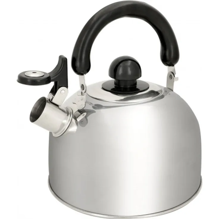 Alpina Wasserkocher, 1,8 Liter, Edelstahl, 16,5 x 19 cm, silber, schwarz