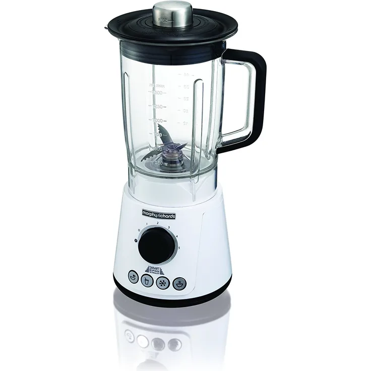 Morphy Richards Standmixer Total Control 403040, 600, 1.5 liters, weiß-transparent