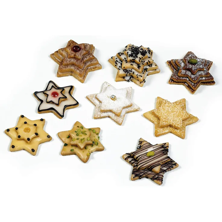 Zenker 43009 Terrassenausstecher Set ''Sterne'' 4-teilig aus Weißblech, Silber, 75, 60, 45 und 35 mm