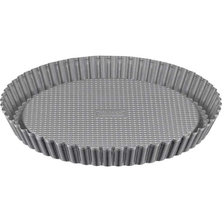 Kaiser Inspiration Tortenboden, Ø 28 cm, rund, Wellenrand, antihaftbeschichtet, gleichmäßige Bräunung, ausgestellter Griffrand