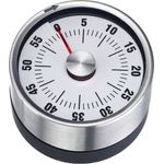 Westmark Analoger Küchentimer, Magnetisch, Rostfreier Edelstahl-Kunststoff, Futura, Weiß-Silber, 10902260