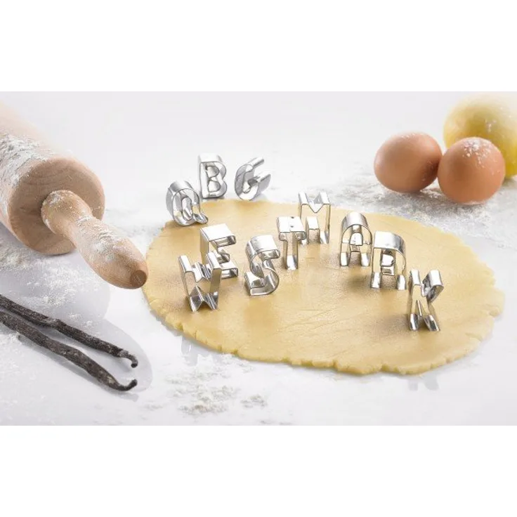 Westmark Keks-Ausstechformen-Set, 26-tlg., Buchstaben A-Z, Länge: 2,5 cm, Rostfreier Edelstahl, Silber, 35362280 - Preisvergleich