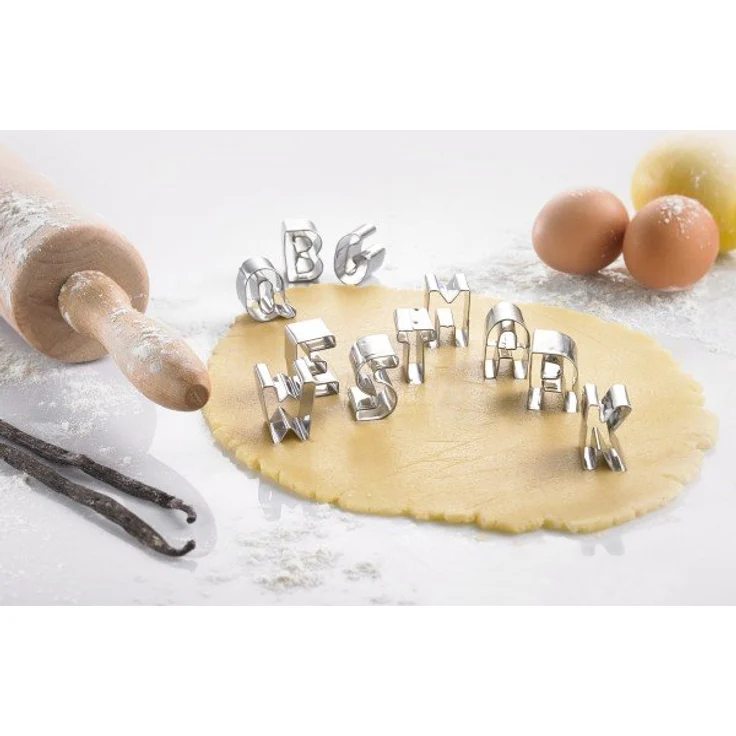 Westmark Keks-Ausstechformen-Set, 26-tlg., Buchstaben A-Z, Länge: 2,5 cm, Rostfreier Edelstahl, Silber, 35362280 - Preisvergleich – Bild 1