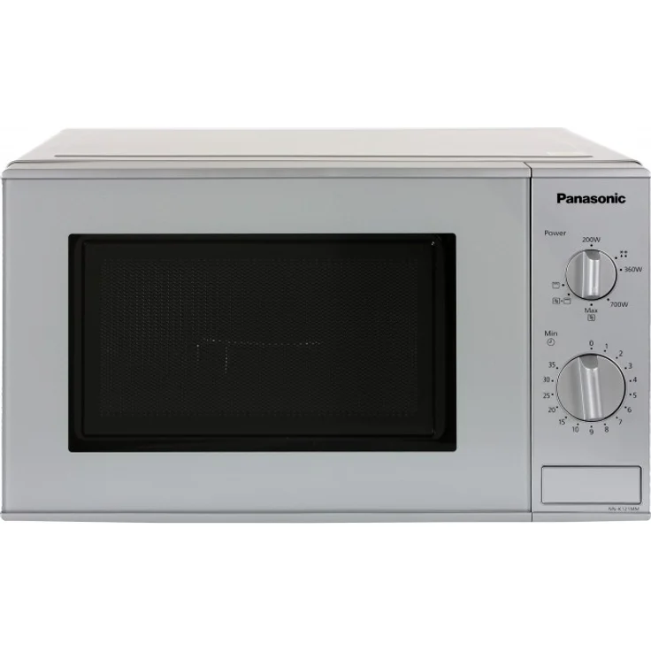 Panasonic NN-K121M Mikrowelle mit Grill, Standgerät, 800 Watt, 20 Liter Garraum, silber – Bild 1