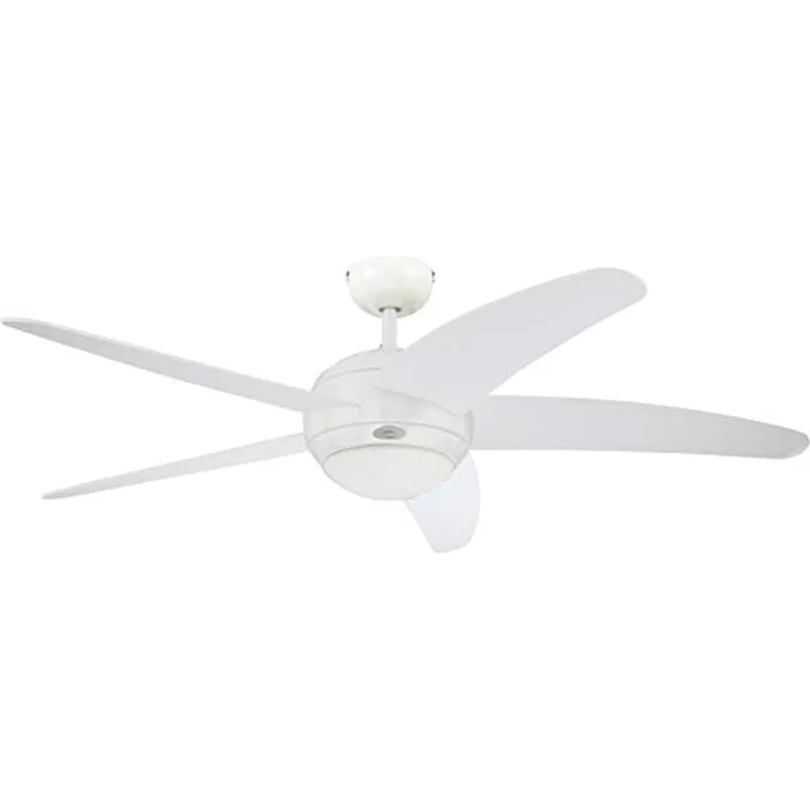 Westinghouse Lighting Bendan| 132 cm, 5 Flügel, Leuchte und Fernbedienung inklusive, weiß 7214040