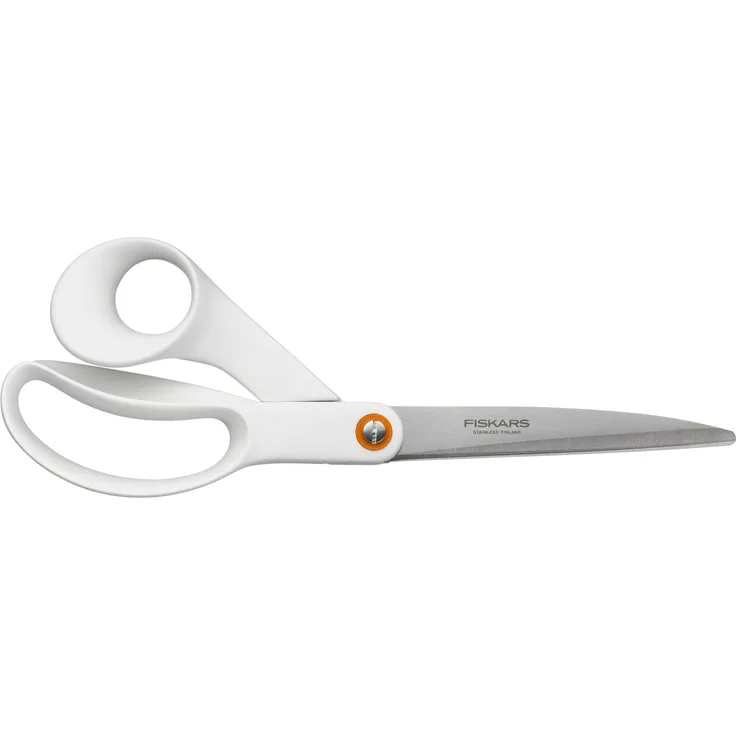 Fiskars Universalschere, Gesamtlänge: 24 cm, Qualitätsstahl-Kunststoff, Functional Form, Weiß, 1020414