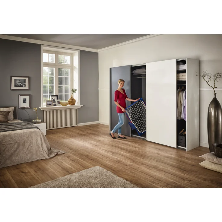 Leifheit Standtrockner Pegasus 180 Solid Plus, mit Flügeln, 18 m Trockenlänge, für 2 Waschladungen, inkl. 2 Kleinteilehalter und Wäscheklammerbeutel, energiesparend – Bild 9