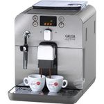 Gaggia Kaffeevollautomat Brera mit integriertem Mahlwerk (Dampfdüse), Farbdisplay, 1400 Watt, silber