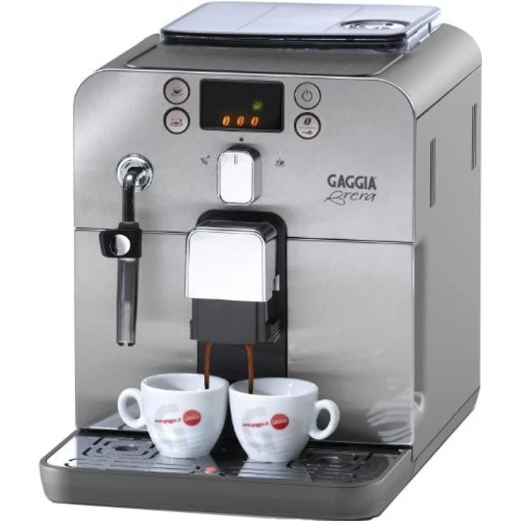 Gaggia Kaffeevollautomat Brera mit integriertem Mahlwerk (Dampfdüse), Farbdisplay, 1400 Watt, silber – Bild 1