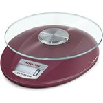 Soehnle Digitale Küchenwaage Roma mit 5 Kilo Tragkraft und 1-g-Wiegepräzision, Waage mit praktischer Zuwiegefunktion (TARA), Waage für die Küche mit LCD-Anzeige und Abschaltautomatik, Ruby Red