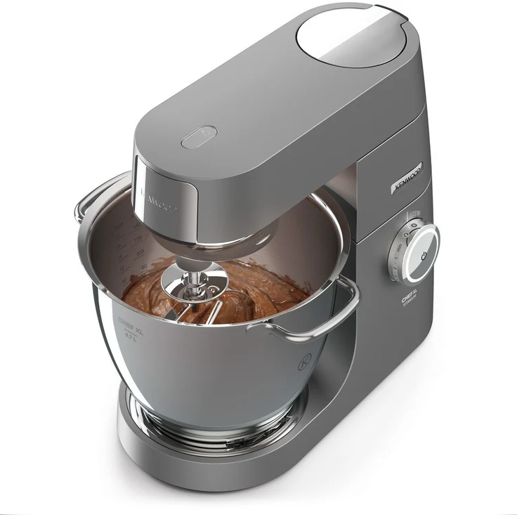 Kenwood Chef XL Titanium KVL8320S Küchenmaschine, 6,7 l Edelstahl Schüssel mit Innenbeleuchtung, Interlock-Sicherheitssystem, 1700 Watt, inkl. 5-Teiligem Patisserie-Set und Glas-Mixaufsatz, silber, Serie: Titanium Chef XL – Bild 5